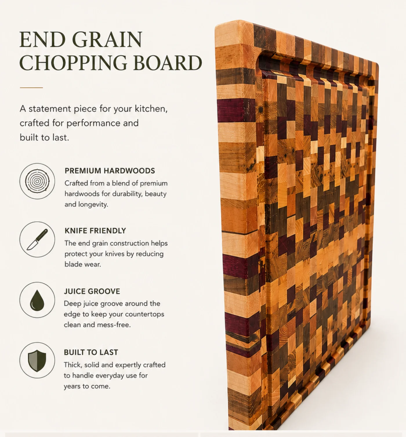 Handcrafted End Grain Chopping Board
